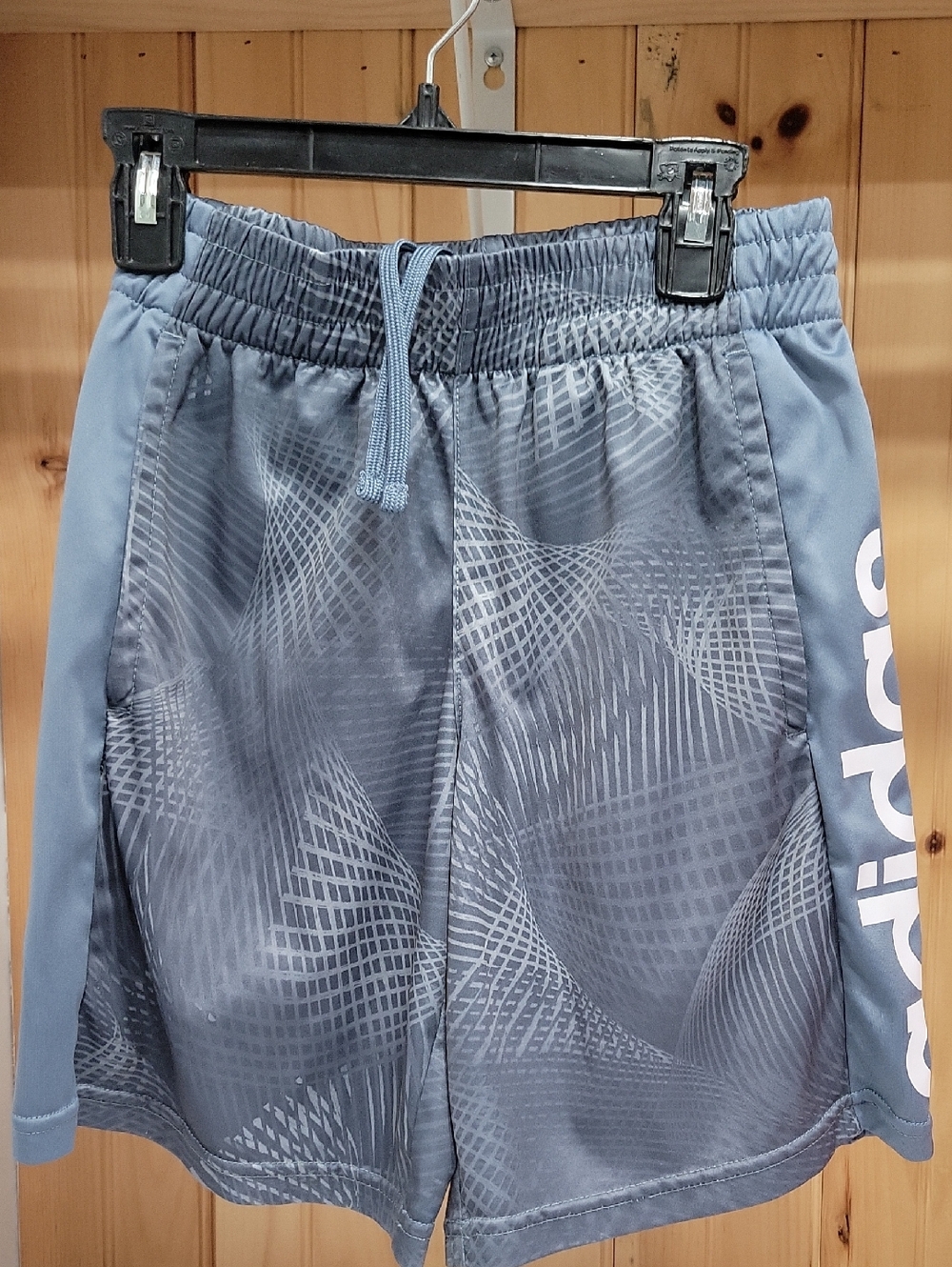 adidas Boys Slate Blue Graphic Athletic Shorts